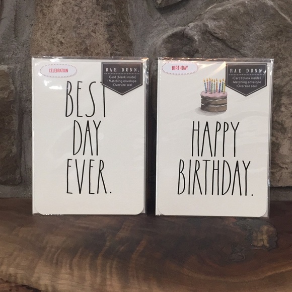 Rae Dunn Other - Rae Dunn BEST DAY EVER and HAPPY BIRTHDAY Cards
